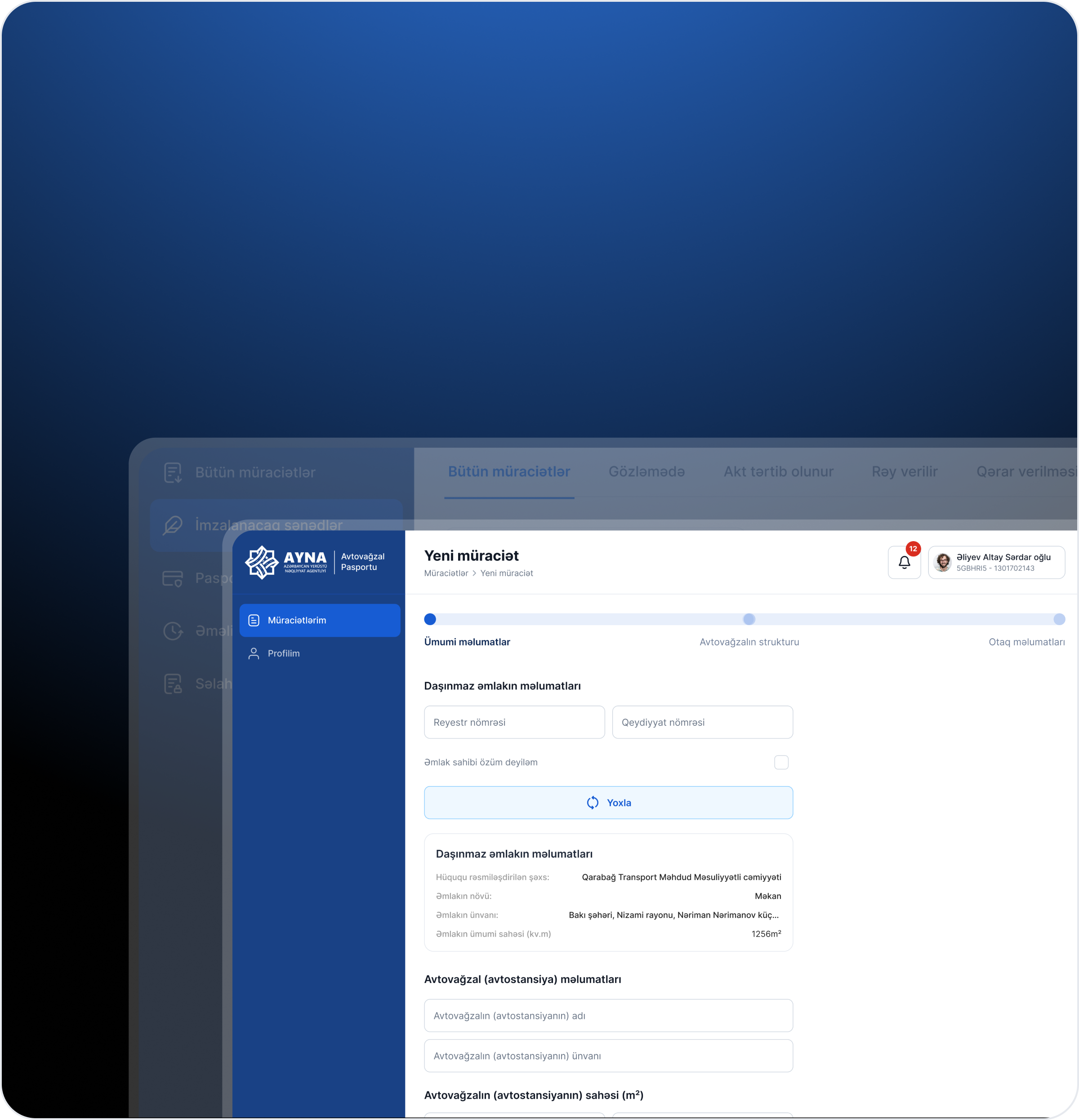 AYNA – Avtovağzallara (Avtostansiyalara) Pasportların verilməsi AS  
